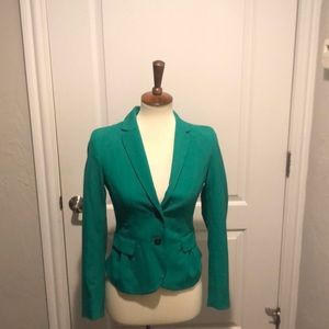 H&M green jacket size 4 with brown buttons